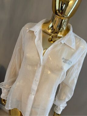 Jean Paul Gaultier Cream Sheer Shirt